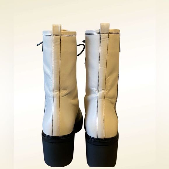 Michael Kors | Women’s Anaka leather combat boots in cream. NWOB size 11 - Picture 4 of 8